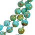 Turquoise Coral 3-Strand Sterling Silver Bead Necklace RX115206